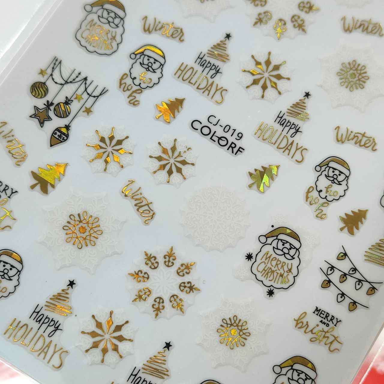 Adesivi Natale Cj-019 Oro