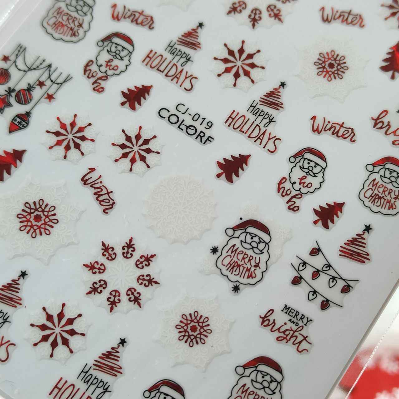 Adesivi Natale Cj 019 Rosso