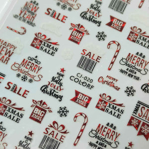 Adesivi Natale Cj 020 Rosso