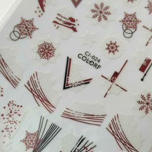 Adesivi Natale Cj 024 Rosso