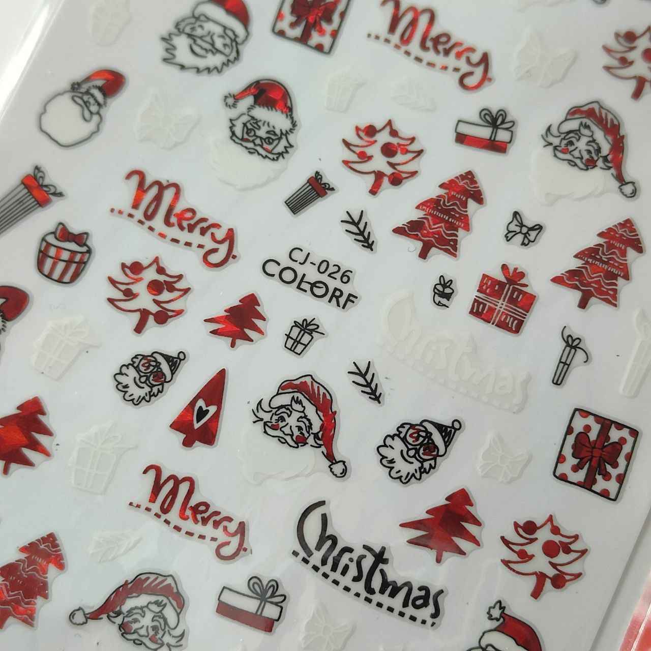 Adesivi Natale Cj 026 Rosso