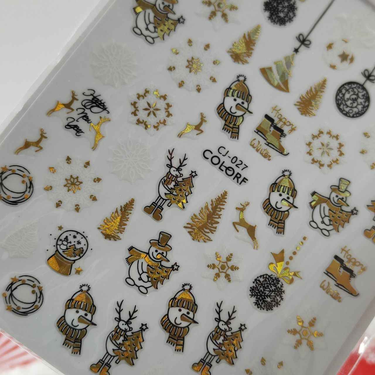 Adesivi Natale Cj-027 Oro