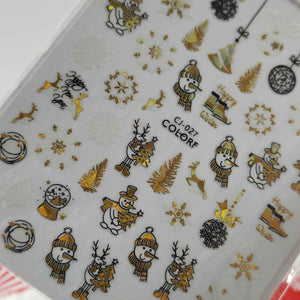 Adesivi Natale Cj-027 Oro