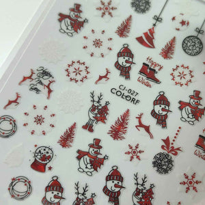 Adesivi Natale Cj 027 Rosso