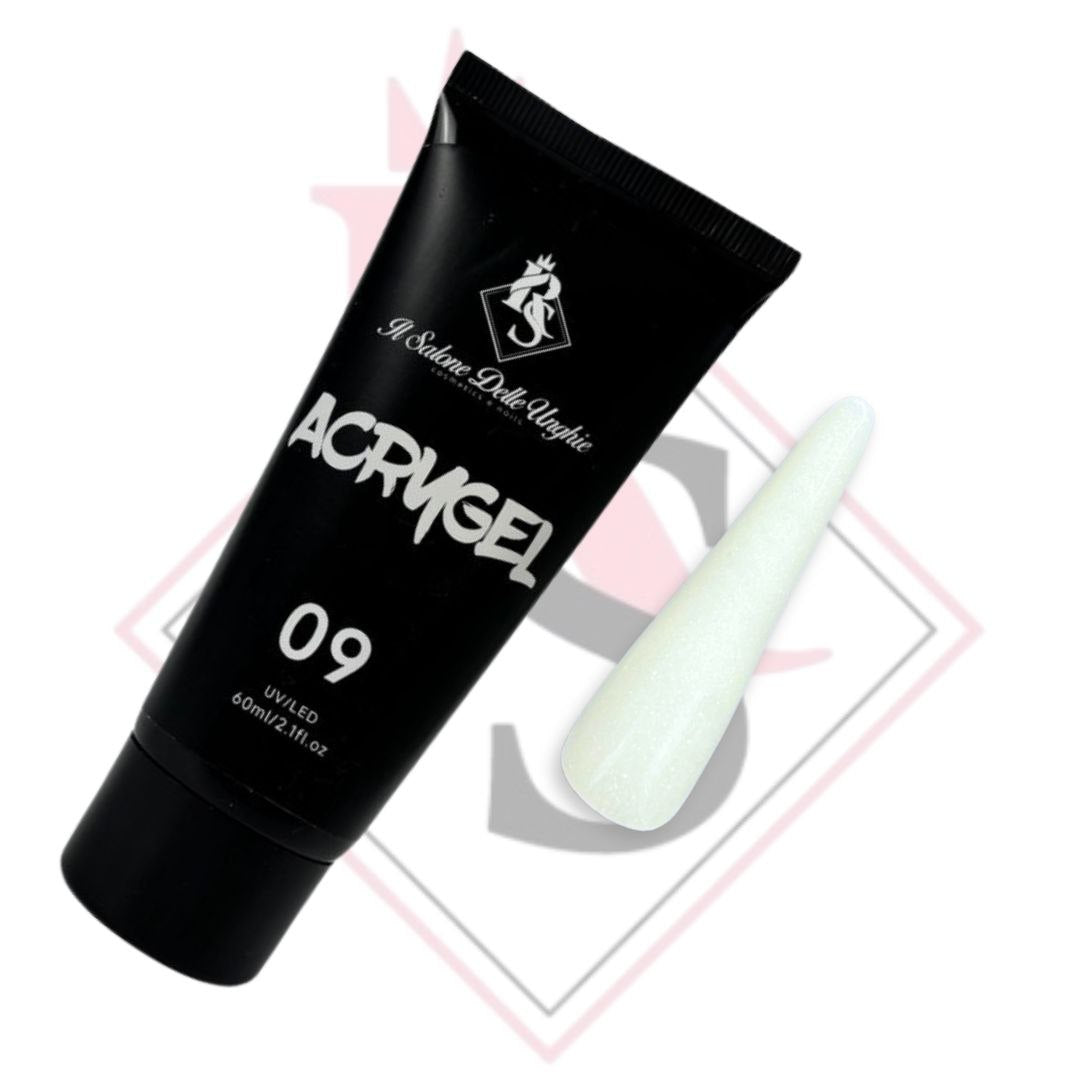 ACRYGEL 09 BIANCO GLITTER