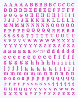 Adesivi Alfabeto 1784 Rosa