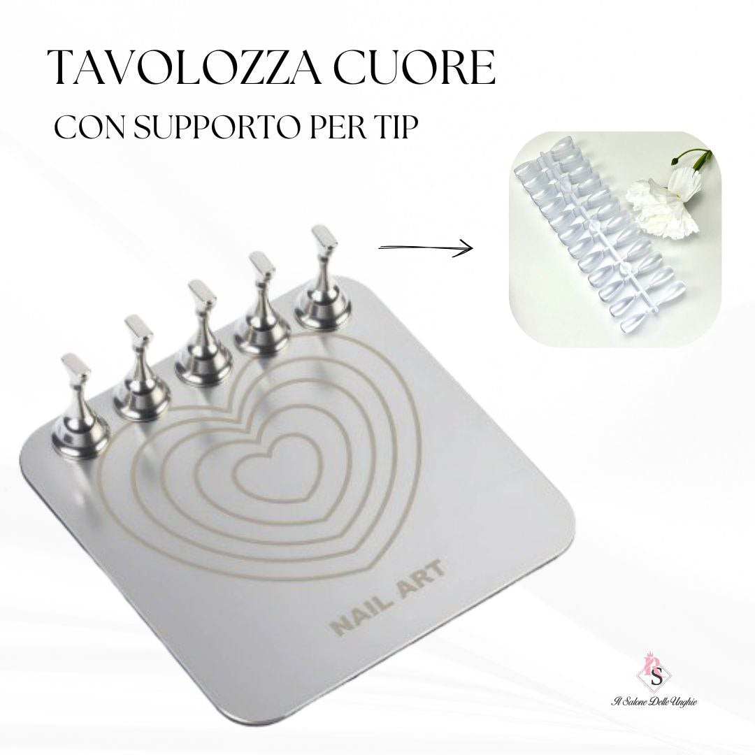 TAVOLOZZA CUORE CON SUPPORTO PER TIP