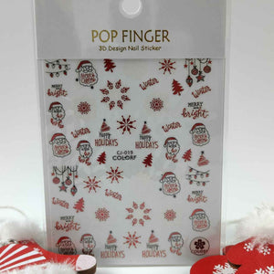 Adesivi Natale Cj 019 Rosso