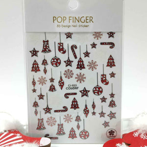 Adesivi Natale Cj 023 Rosso