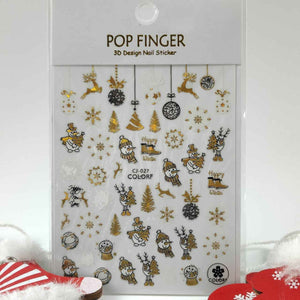 Adesivi Natale Cj-027 Oro