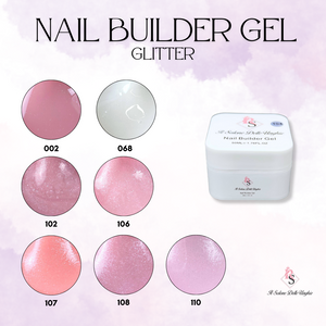 Nail Builder Gel 102 Malva Glitter
