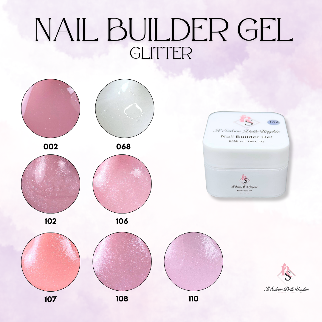 Nail Builder Gel 068 Bianco Glitter
