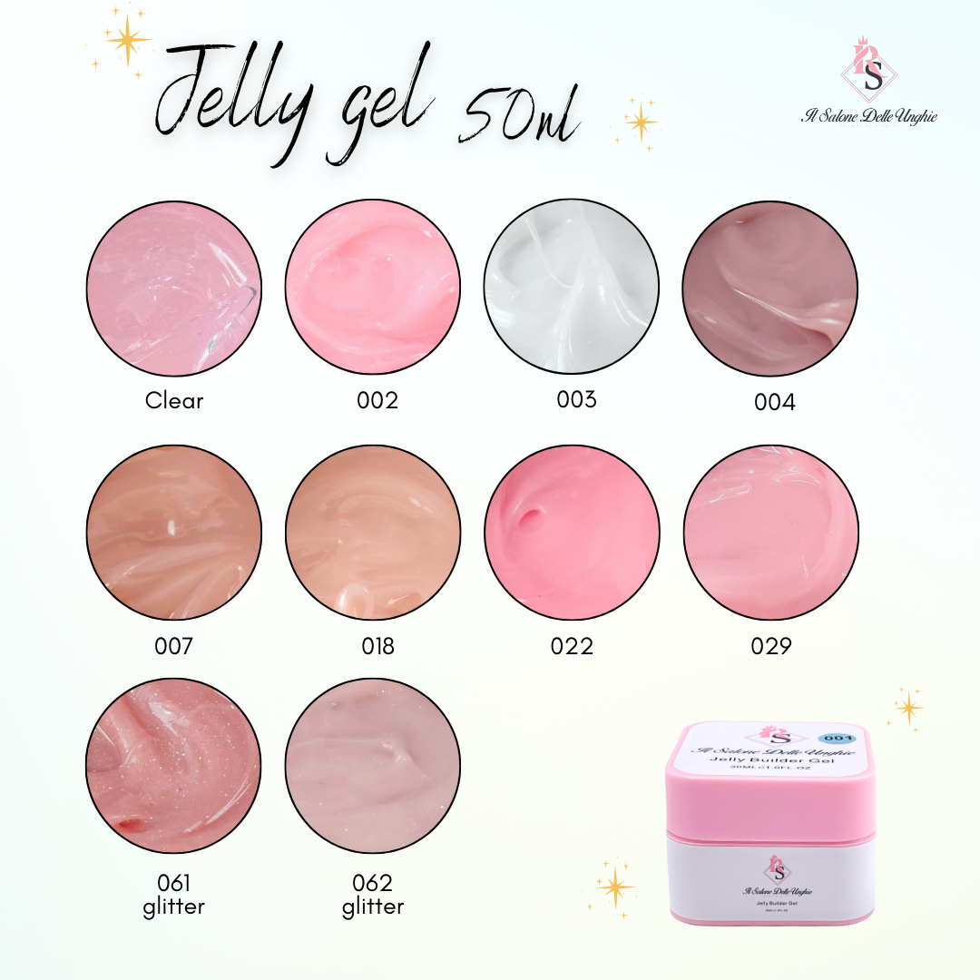 Jelly Gel 061 Cover Glitter: Il Gel per Ricostruzioni Perfette e Brillanti