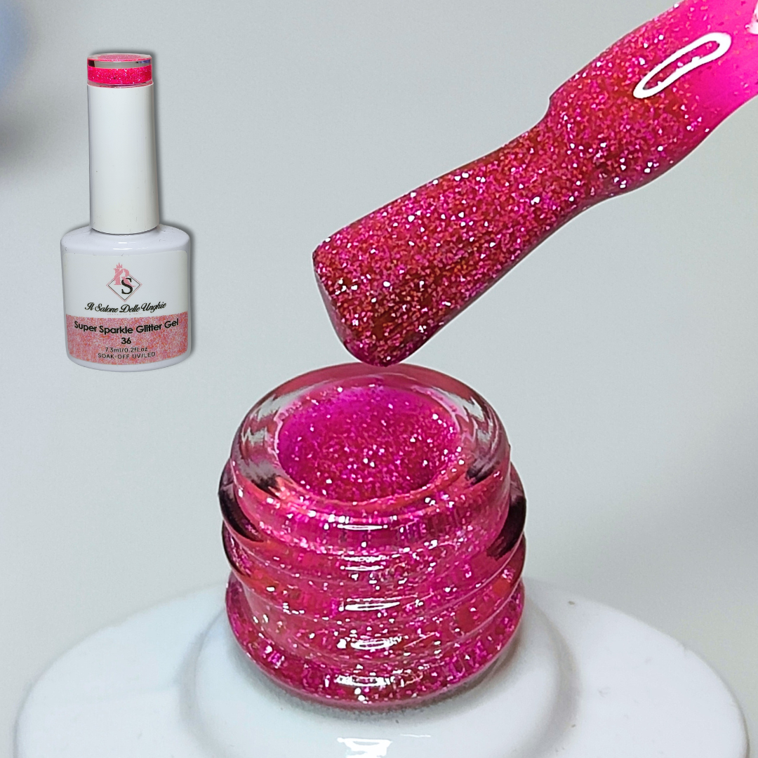 Gel Semipermanente SPERKLE GLITTER – Colore Glitter Brillante, Asciuga in 60 sec - Il Salone Delle Unghie