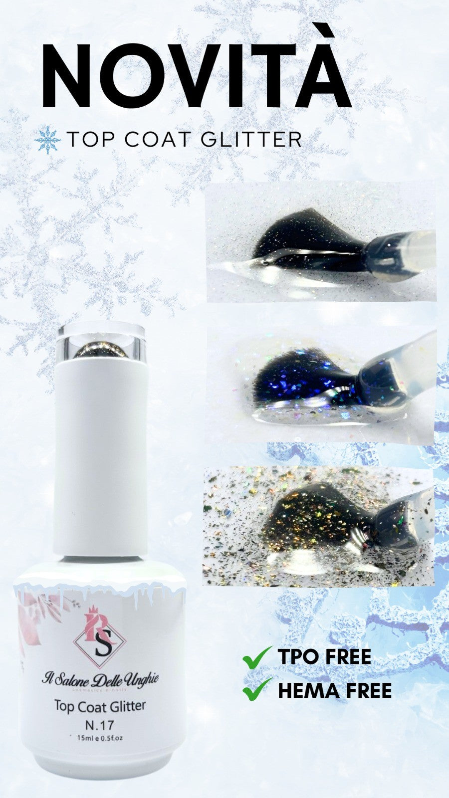 Top Coat Glitter HEMA FREE e TPO FREE | RS Il Salone Delle Unghie - Il Salone Delle Unghie