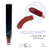 Matte Liquid Lipstick 34 Metallic - Il Salone Delle Unghie