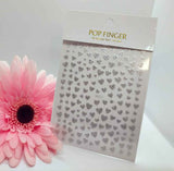 ADESIVI CUORI ME017 ARGENTO