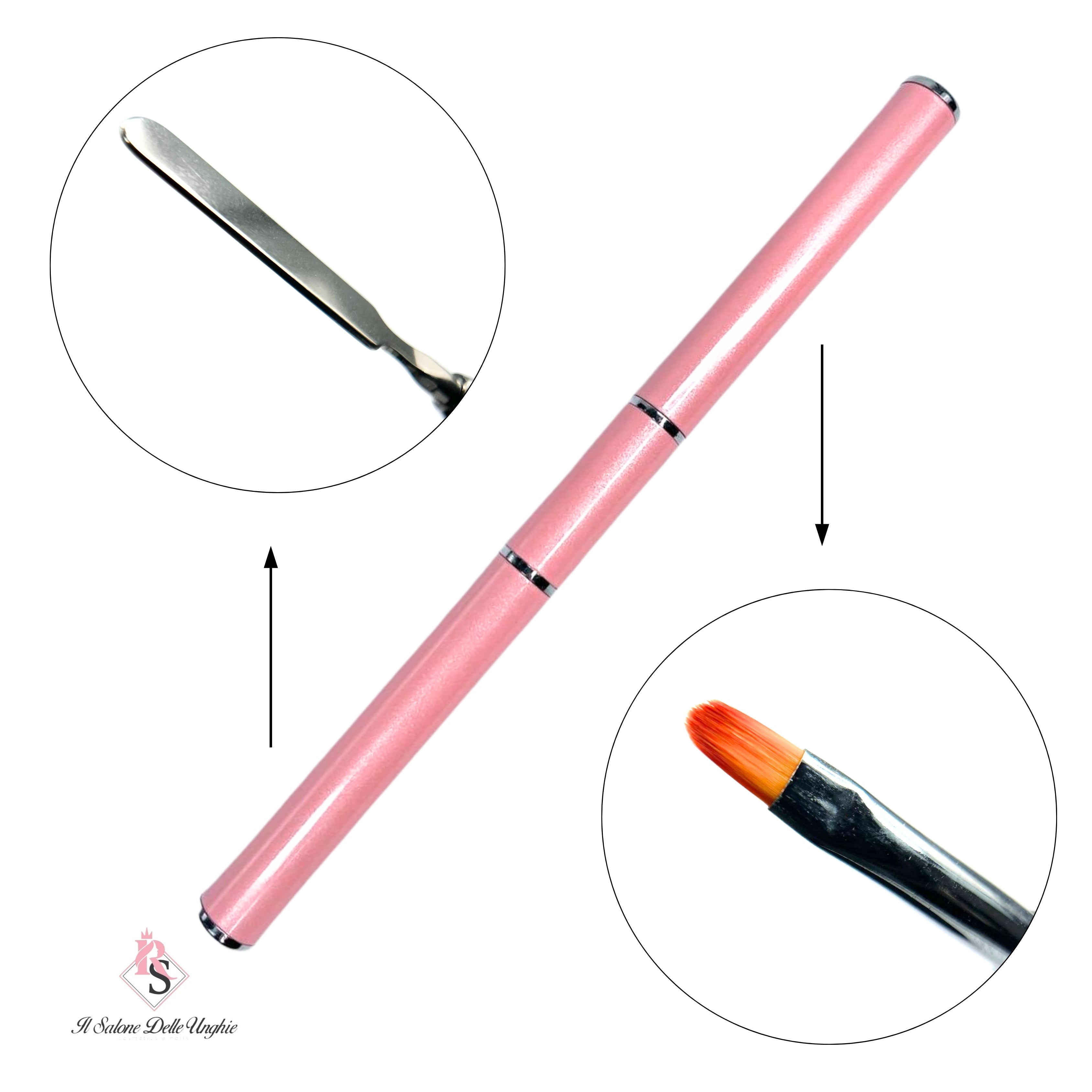 Pennello Acrygel Rosa Con Spatola