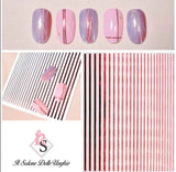 ADESIVI RIGHE ROSSE