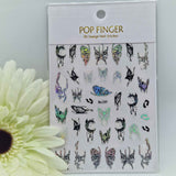 Adesivi Me289 Farfalle Argento