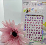 Sticker Lettere Rosa - Adesivi Lettere Rosa per Decorazioni Creative