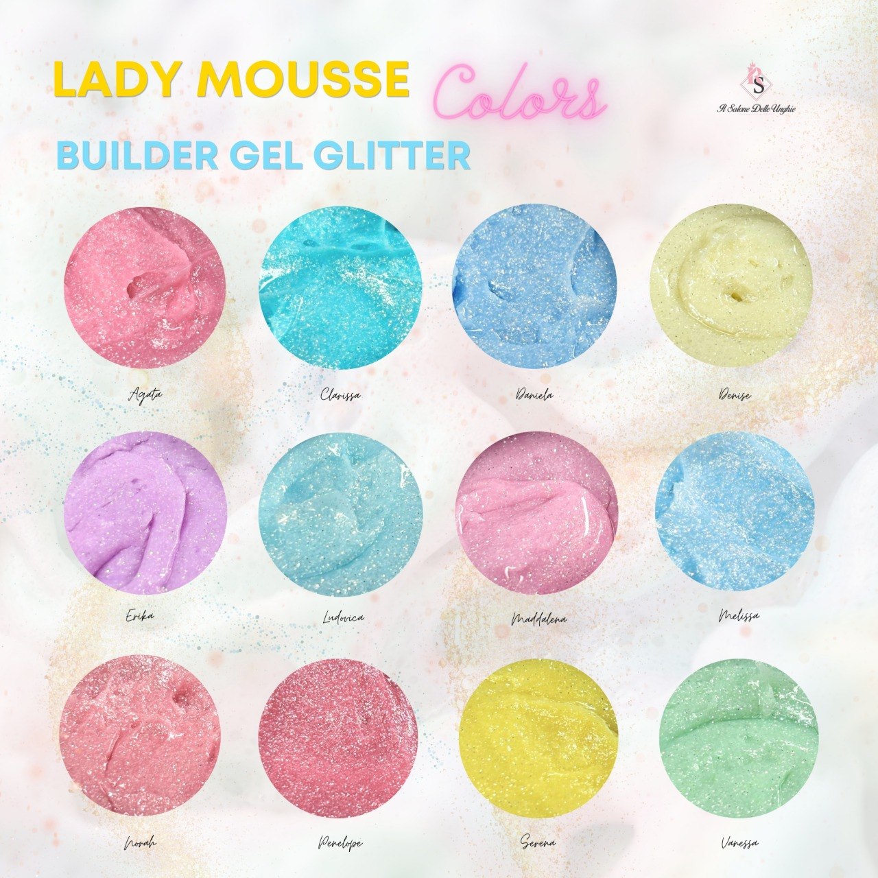 Builder Gel Mousse Colors Glitter Lady Norah