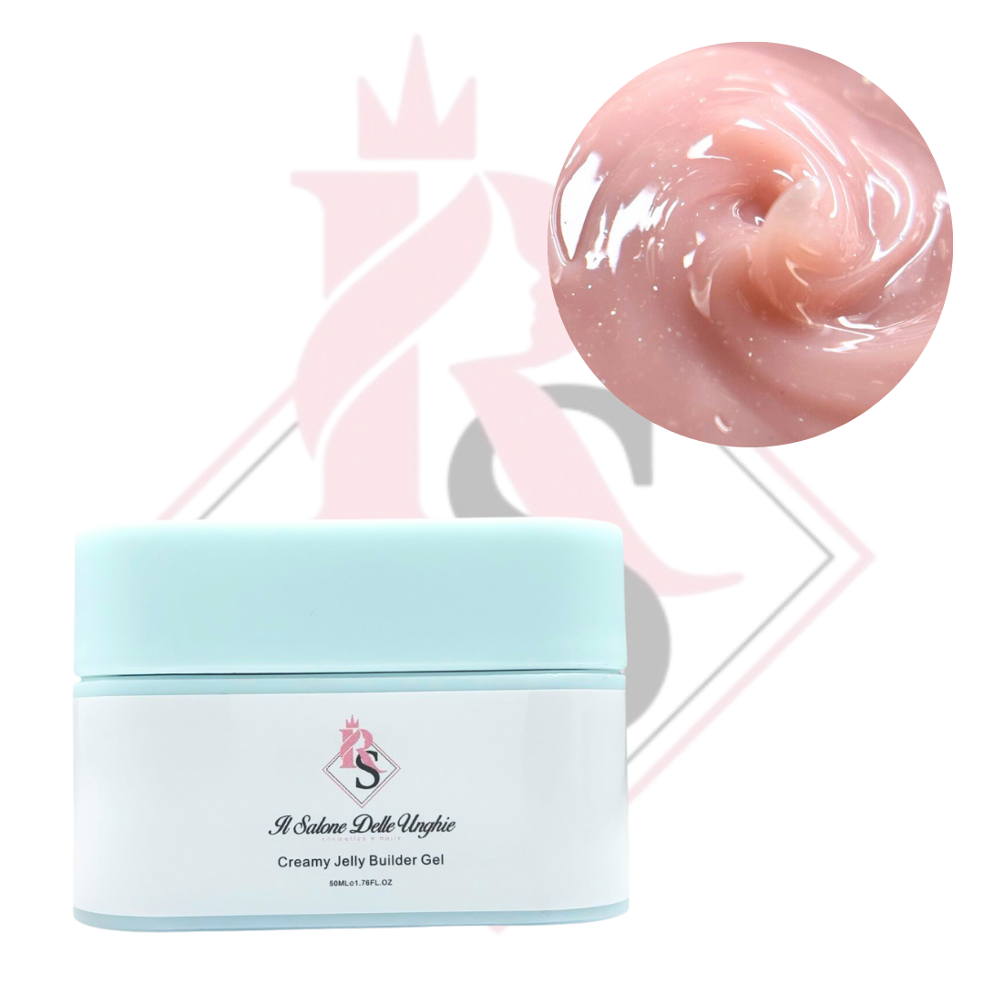 Creamy Gel 001 Nude Light Glitter- Costruttore per unghie