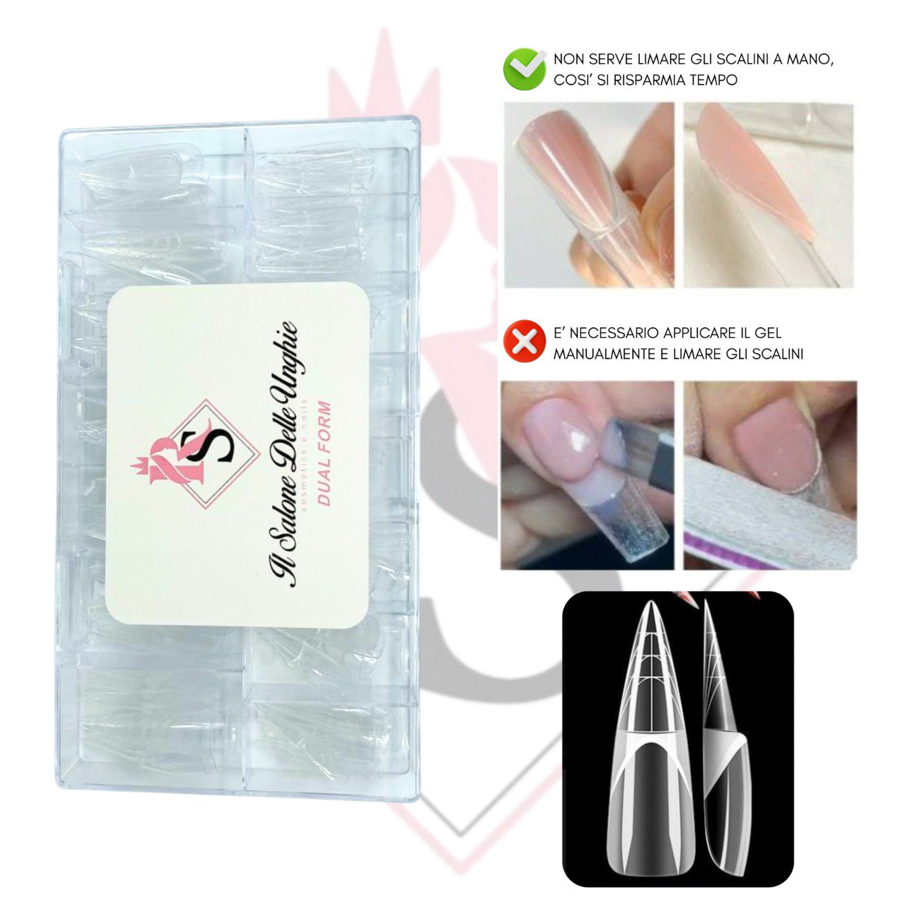 Dual Form 47 Stiletto French Muretto Con Scheletro