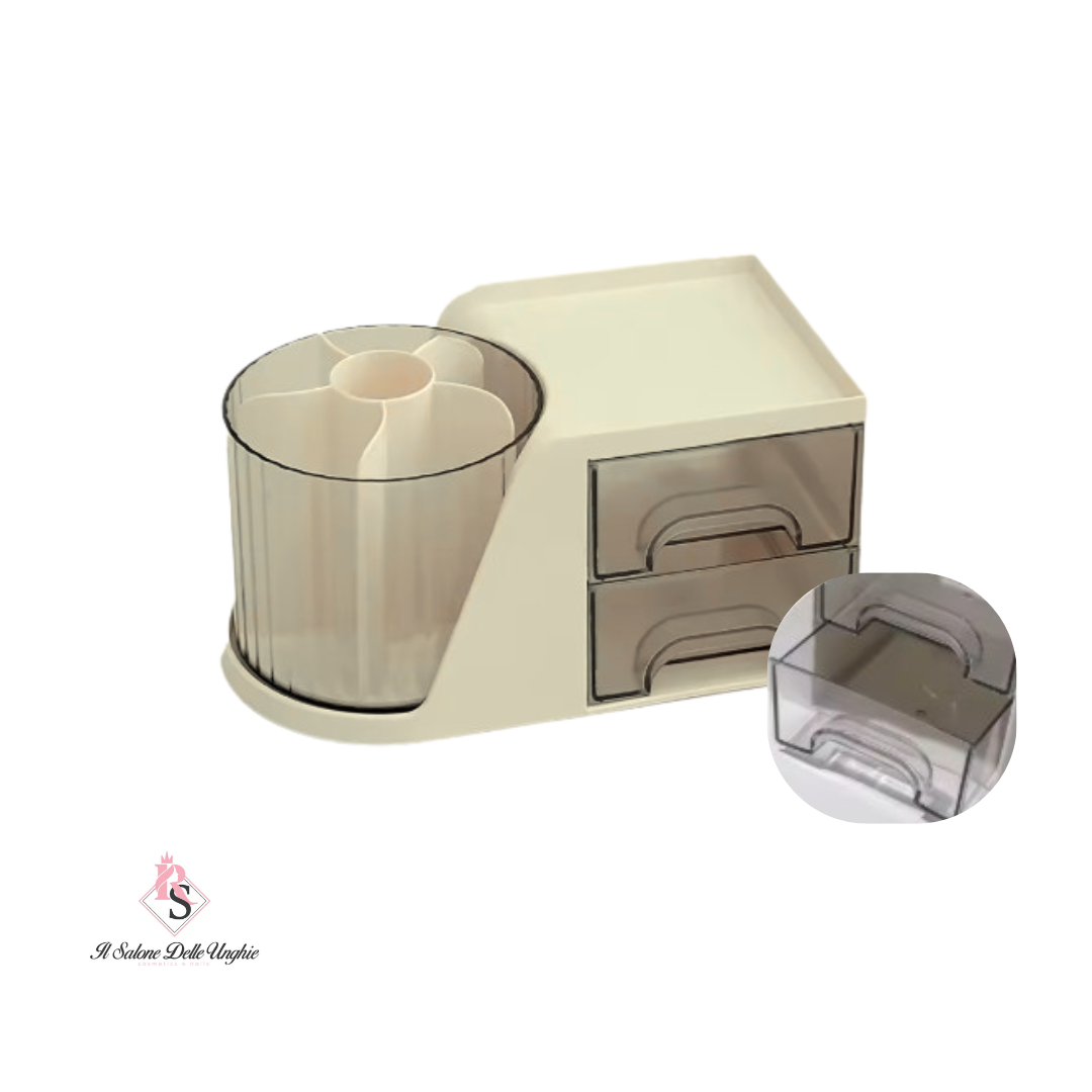 Organizer Da Scrivania Con Cassetti Beige