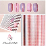 ADESIVI RIGHE ROSA